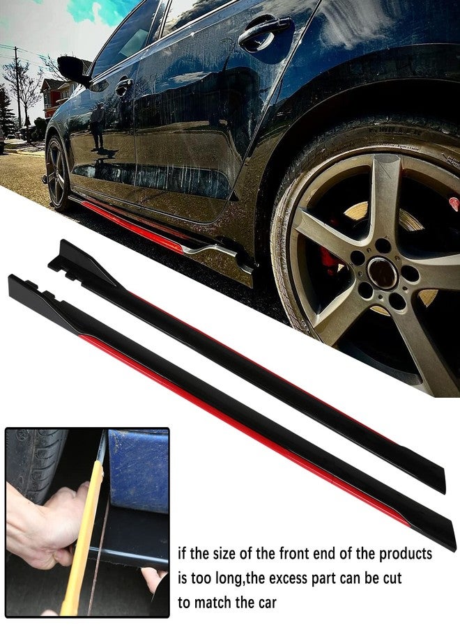 JMTBNO Universal 2M/78.7inch Car Side Skirt Extension Splitter fit，Side Skirts Rocker Panels Side Trim Spoiler Extension Lip Bottom Line，Side Skirt Rocker Panel Lip Splitter Diffuser (URCQPQP045-051) - Image 2