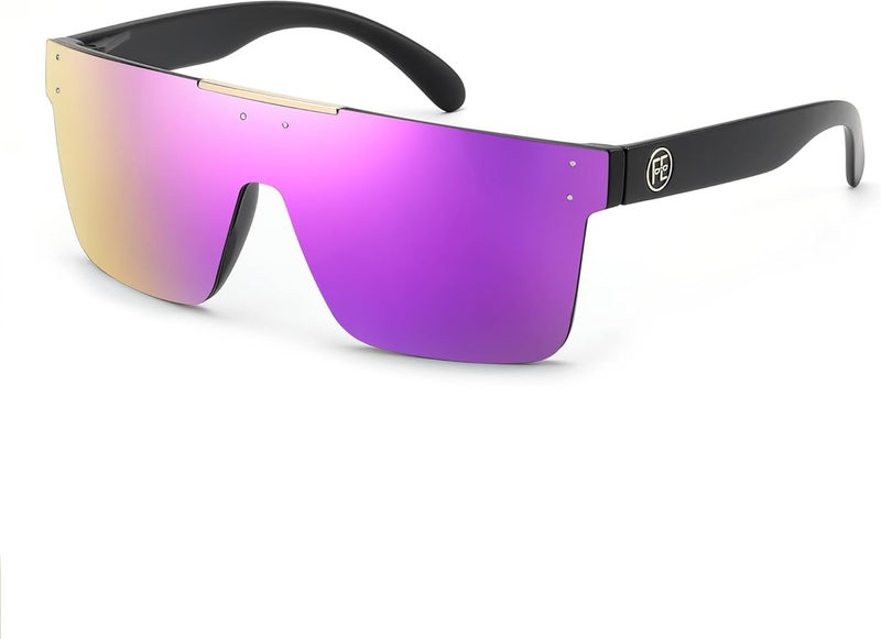 FEISEDY Men Women Sunglasses Polarized Oversized Square Vintage Cycling Running Fishing Golf Hiking Sports Sun Glasses B2990 - Image 1
