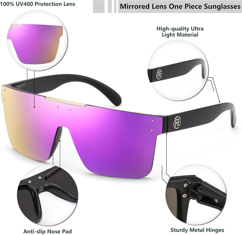 FEISEDY Men Women Sunglasses Polarized Oversized Square Vintage Cycling Running Fishing Golf Hiking Sports Sun Glasses B2990 - Image 4