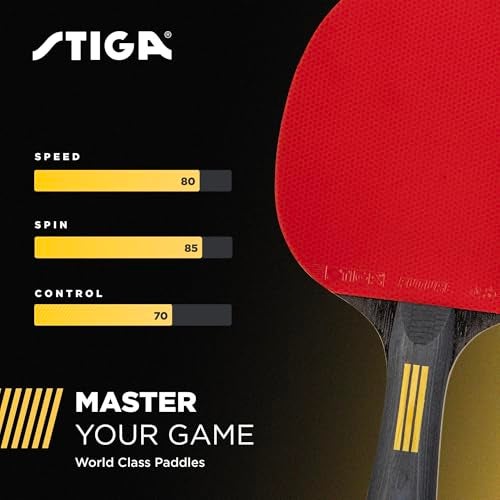 STIGA Alpha Ping Pong Paddle – 5-ply Extra Light Blade – 2mm Premium Sponge – Flared Handle for Masterful Grip – Performance Table Tennis Racket for Competitive Play - Image 5
