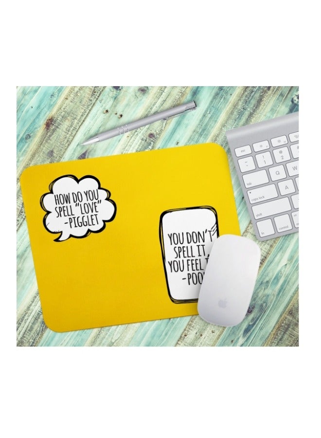 LIT Pigglet And Pooh Quote Printed Mousepad - Image 2