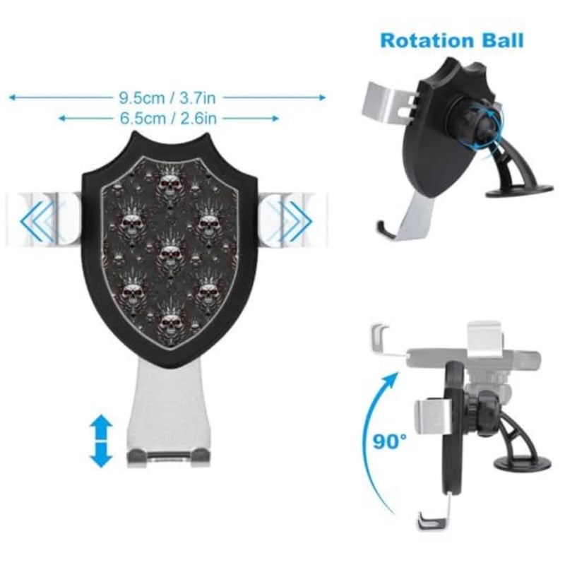 Fashion Universal Hands Free Automobile Cell Phone Holder Phone Holders King Cool Skull Dragon Tattoo Art - Image 2