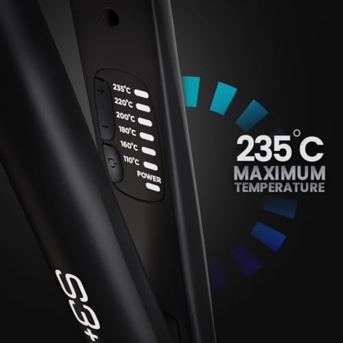 Ikonic S3+ Hair Straightener, Black & Red, Professional Ceramic Floating Plates, Adjustable Temparature Control, Instant Heat Up and Easy to Use - Image 4