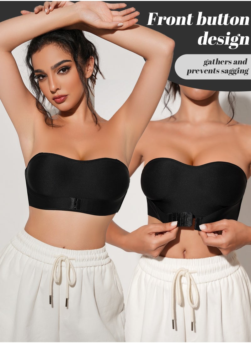 Generic Women Bras Anti exposure Bras Non Padded Bandeau Tube Top Bra  - Image 2