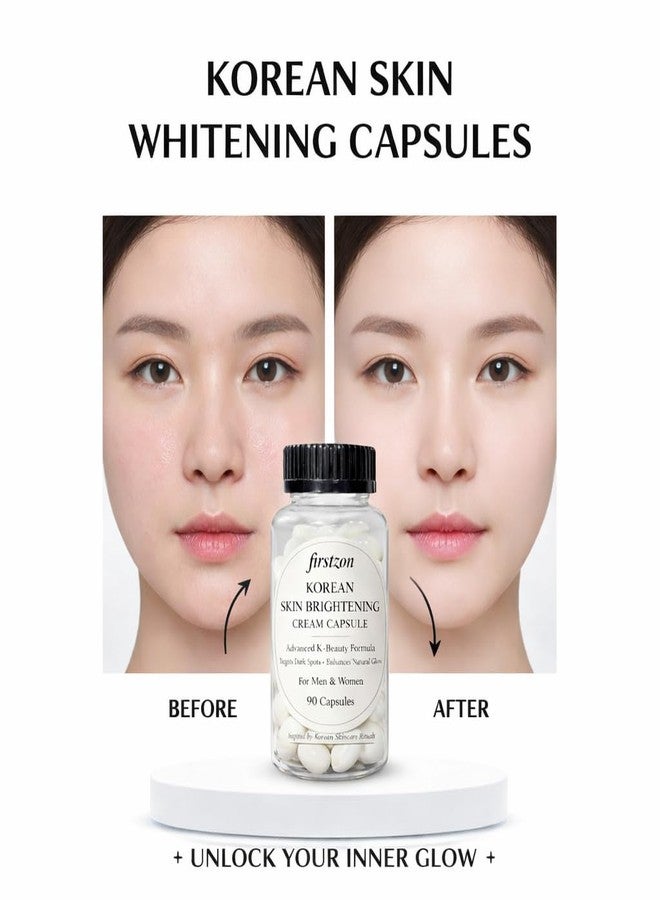 FIRSTZON Korean Skin Whitening & Brightening Glow Moisturizing Cream Capsules | Hydrating Facial Essence | 90 Capsules for Radiant, Smooth & Glowing Skin | For Men & Women - Image 4