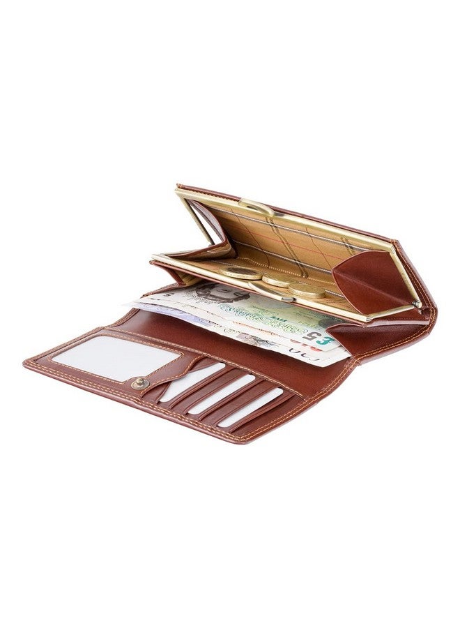 Visconti Women'S Monza Leather Purse # Mz12 Brown - Image 5