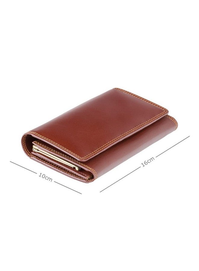Visconti Women'S Monza Leather Purse # Mz12 Brown - Image 3