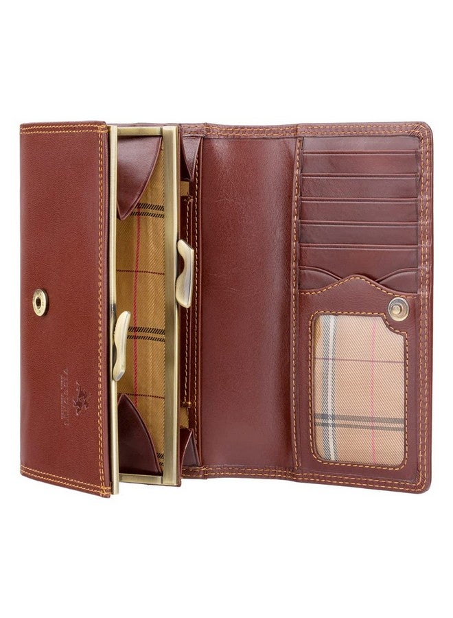 Visconti Women'S Monza Leather Purse # Mz12 Brown - Image 2