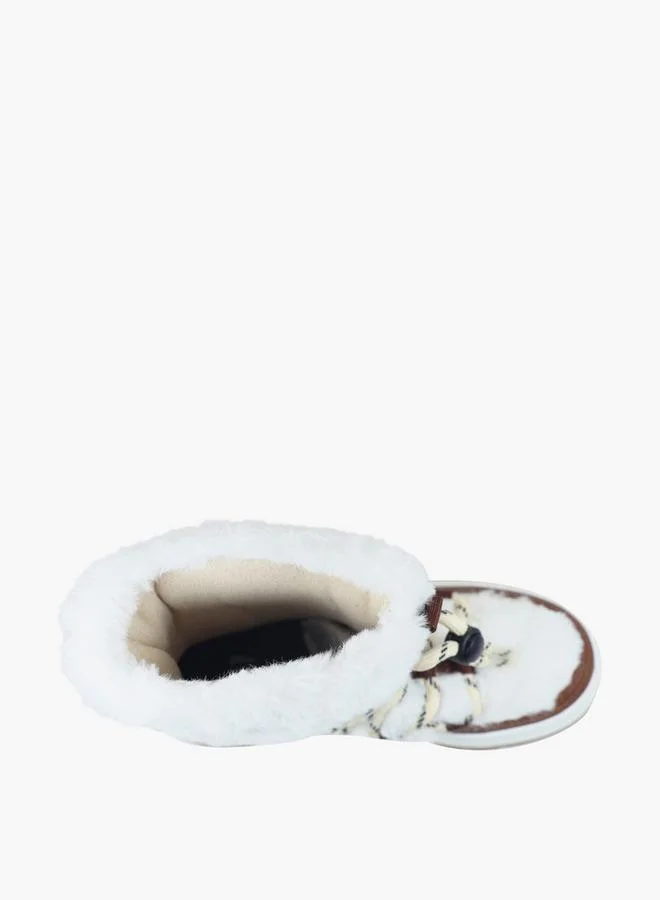 Gap WHITE Girls Paradise High Faux Fur Ankle Boots for Women | Best Price UAE
