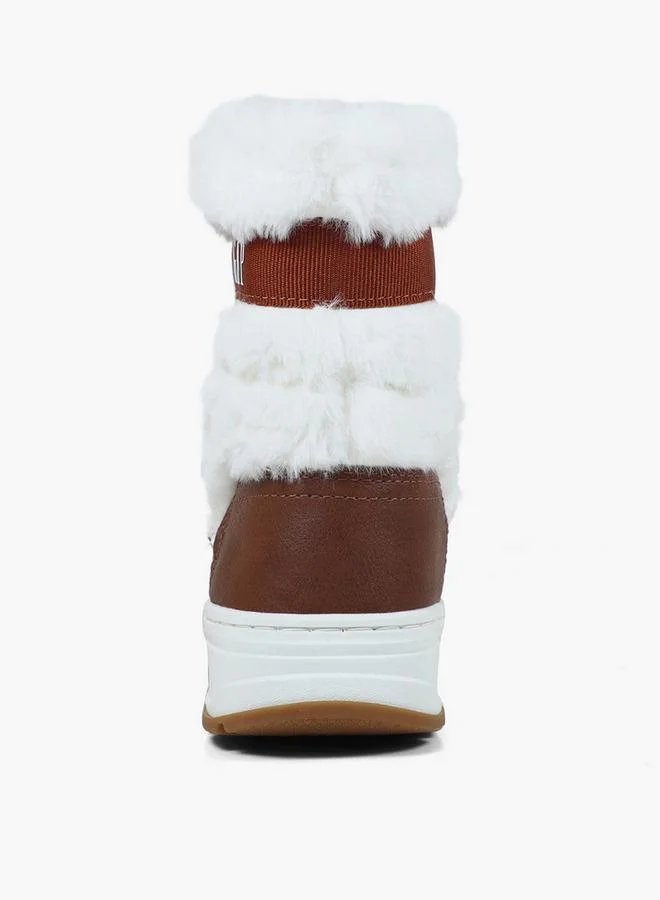 Gap WHITE Girls Paradise High Faux Fur Ankle Boots for Women | Best Price UAE