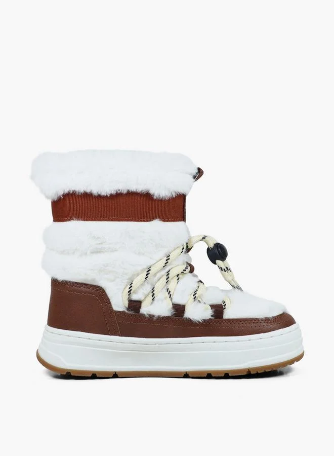 Gap WHITE Girls Paradise High Faux Fur Ankle Boots for Women | Best Price UAE