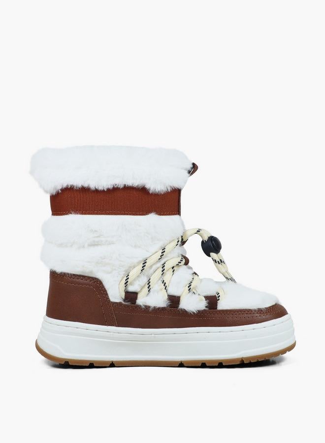 GAP Girls Paradise High Faux Fur Ankle Boots - Image 3