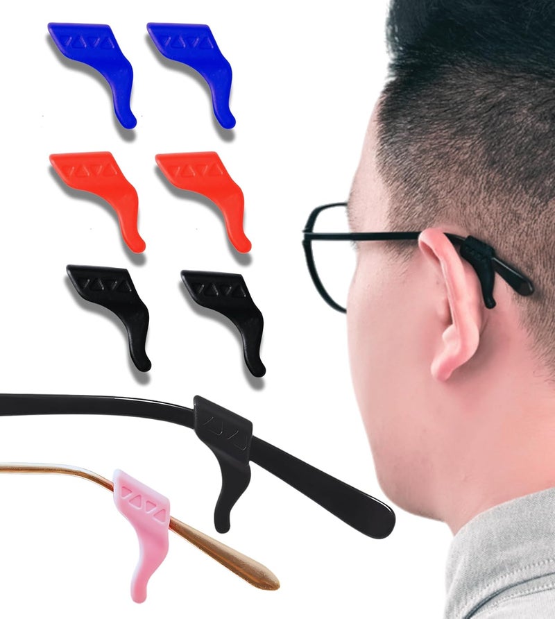 ONEAGE ONE AGE [Pack of 4 Pcs / 2 Pairs Anti Slip Silicone Ear Hooks Spectacles Eyewear Retainers for Glasses Prevents Falling Slipping Off Ideal for Sports Daily Use Comfortable for Men|Women|Kids - Image 1