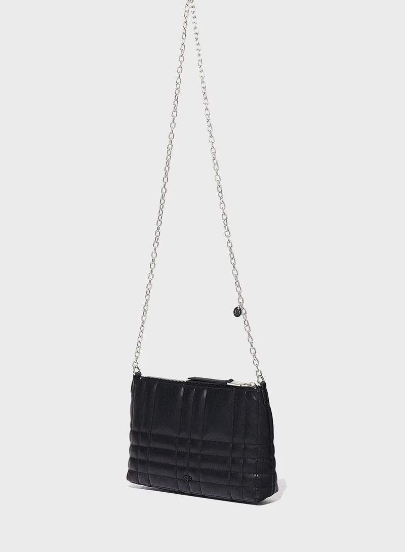 PARFOIS Quilted Chain Detailed Crossbody