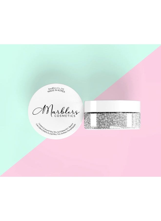 MARBLERS Cosmetic Grade Fine Glitter Duo [Holo Fairy Powder & Flamingo] 0.36oz (10g) | Non-Toxic | Vegan | Cruelty-Free | Eyeshadow, Nail Polish, Nail Art | Festival, Rave Party & Makeup | Body & Face  - Image 3