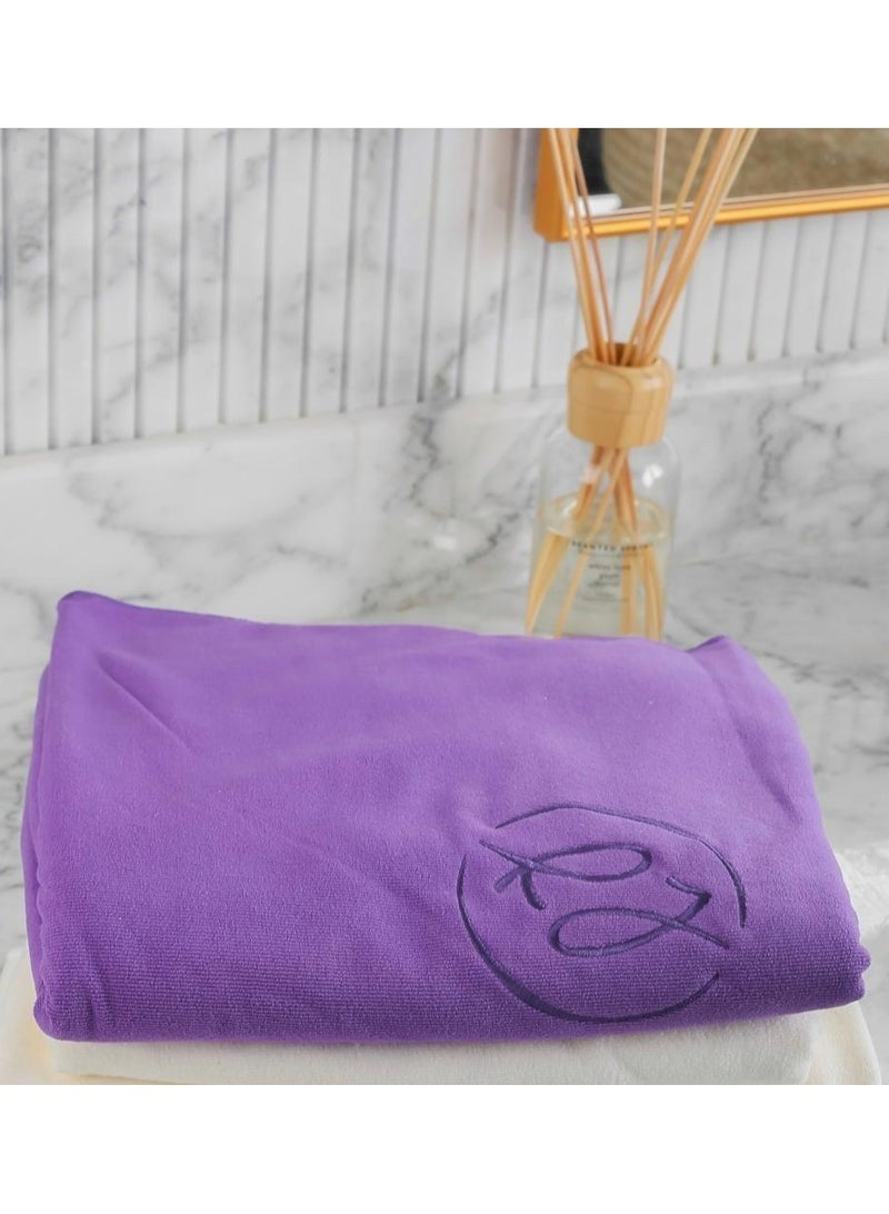 Purple bath towel large size 140*70 cm RJ