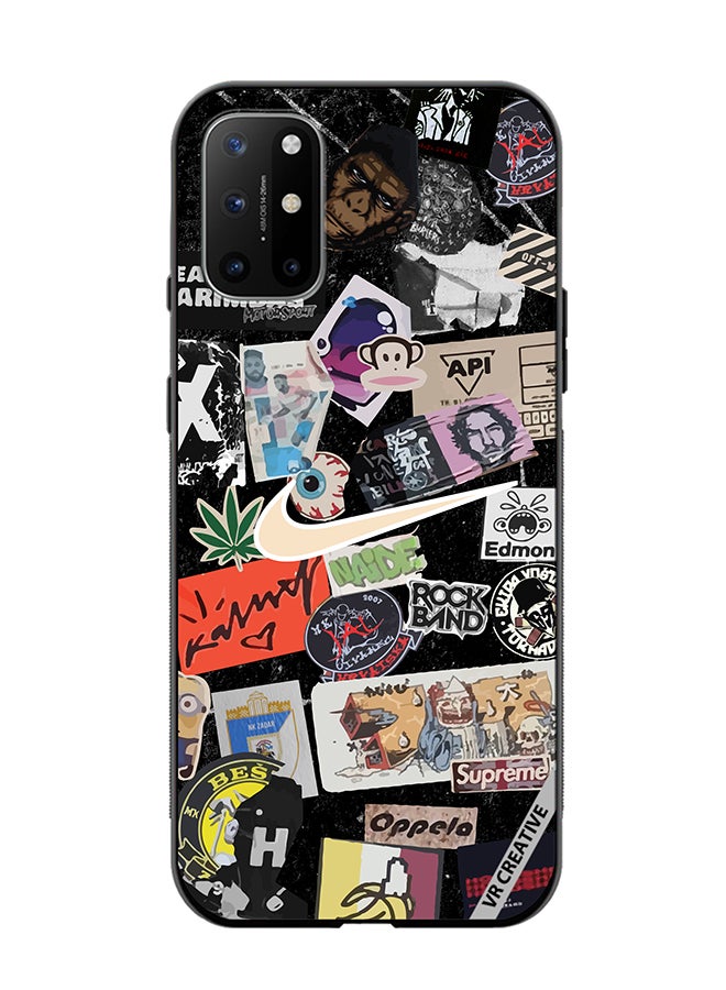 VR CREATIVE Protective Case Cover For OnePlus 8T Nike Stickers Design Multicolour - Image 1