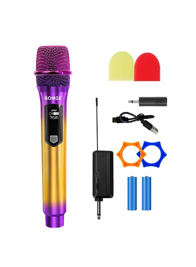BOMGE 108 UHF Wireless Handheld Microphone with Receiver for Conferences Speeches and Karaoke - Image 1