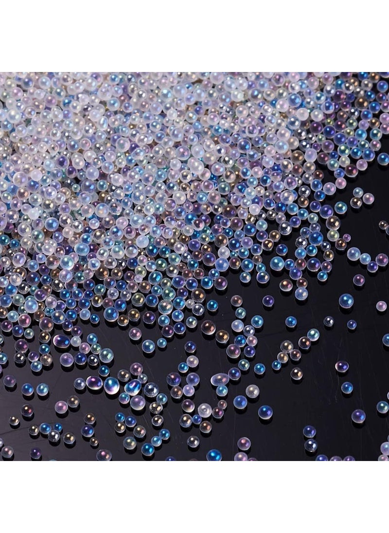 KISSITTY KISSITTY 50 Grams 3D Nail Art Decoration Glass Beads Creamy White Color Caviar Mini Beads 0.6~0.8mm for Women Girls Nail Arts Crafting 