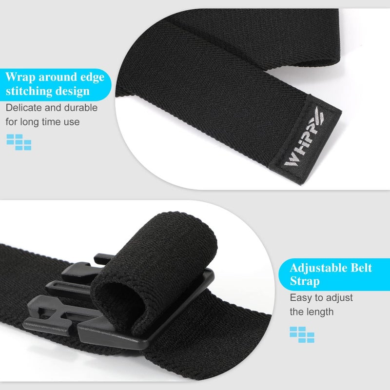 WHIPPY Mens Elastic Stretch Belt Unisex Adventure Web Belt for Women Men with Non-Metal Buckle Adjustable Belts, Black, 43 Inches - Image 5