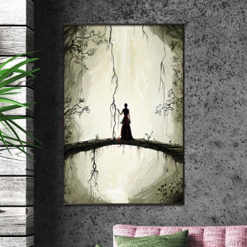 ماركتنا لوحة قماشية بتصميم مودرن مع برواز مجوف مقاس (40×60) قطعة واحدة - Image 1