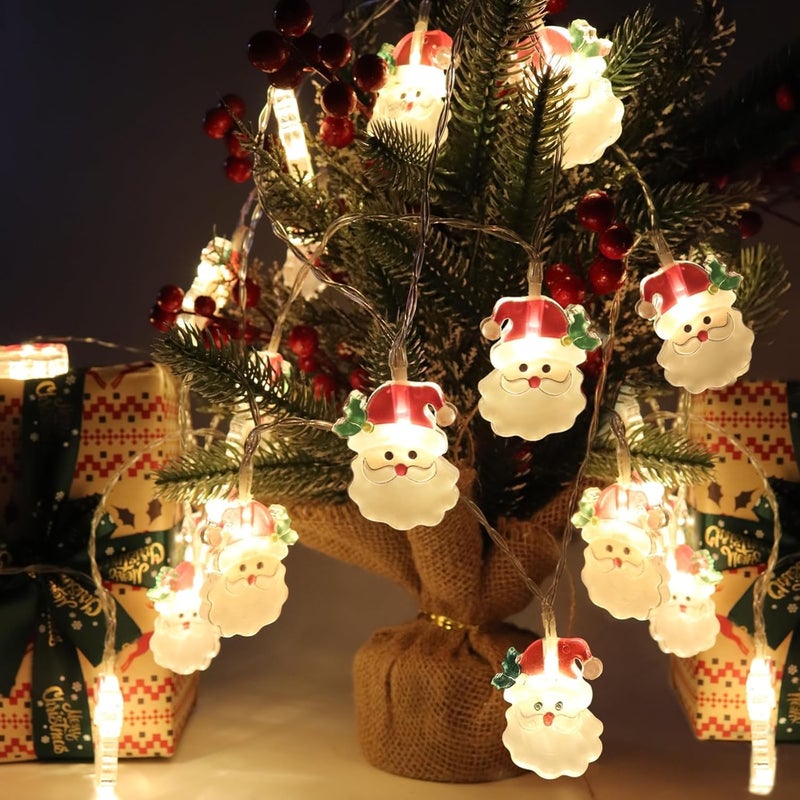 BIGTHREE أضواء خيوط سانتا كلوز LED 20 من BIGTHREE بطول 3 متر - زينة عيد الميلاد تعمل بالبطارية - Image 2