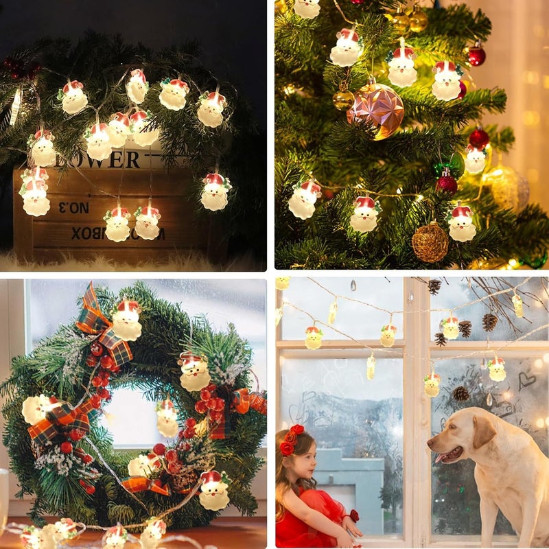 BIGTHREE أضواء خيوط سانتا كلوز LED 20 من BIGTHREE بطول 3 متر - زينة عيد الميلاد تعمل بالبطارية - Image 5