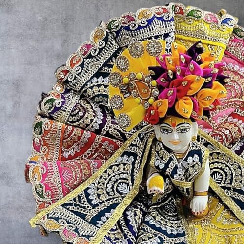 Partish Laddu Gopal Janamashtmi Heavy Dress l Ladoo Gopal Dress l Kanha Ji Dress Size 0 1 2 4 5 6 (Size 5, I) - Image 4