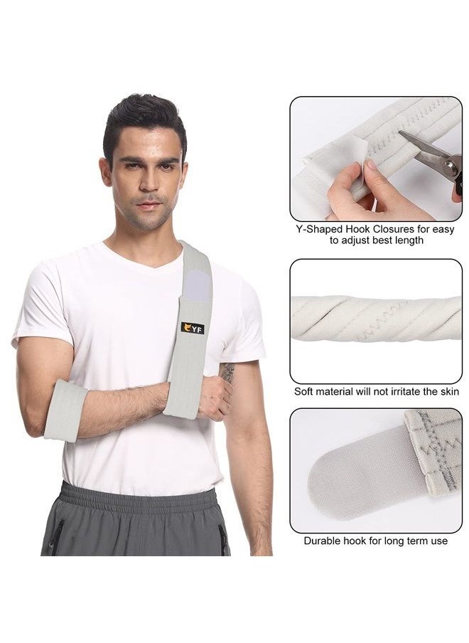 YF - Arm Sling, Effective Shoulder Immobilizer Medical Sling for Rotator Cuff Torn Wrist Elbow Arm Injury, Adjustable Lightweight Comfortable Support Arm Sling for Broken & Fractured Bones, Black - Image 1