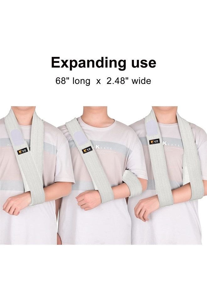 YF - Arm Sling, Effective Shoulder Immobilizer Medical Sling for Rotator Cuff Torn Wrist Elbow Arm Injury, Adjustable Lightweight Comfortable Support Arm Sling for Broken & Fractured Bones, Black - Image 1