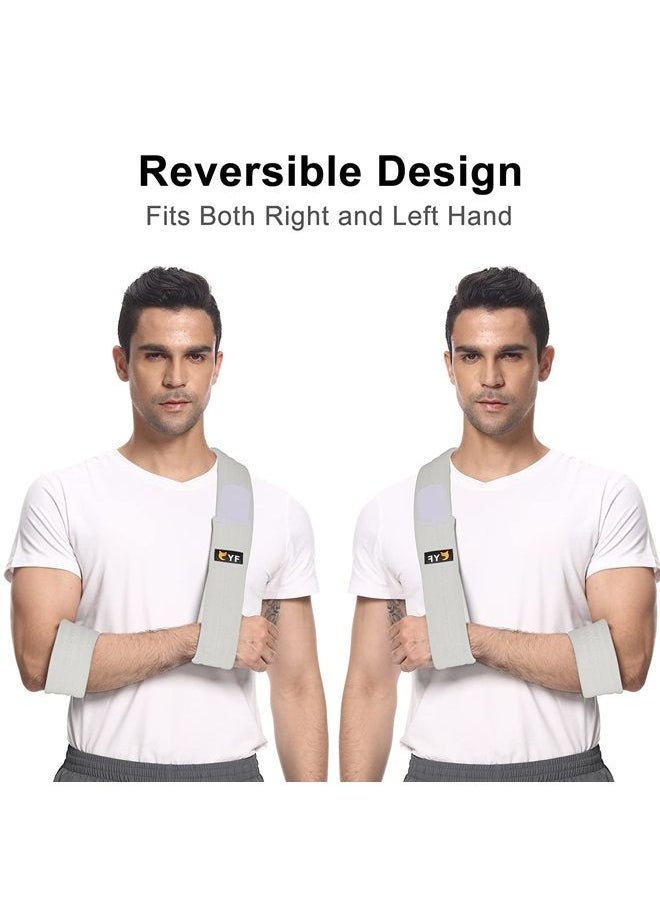 YF - Arm Sling, Effective Shoulder Immobilizer Medical Sling for Rotator Cuff Torn Wrist Elbow Arm Injury, Adjustable Lightweight Comfortable Support Arm Sling for Broken & Fractured Bones, Black - Image 1