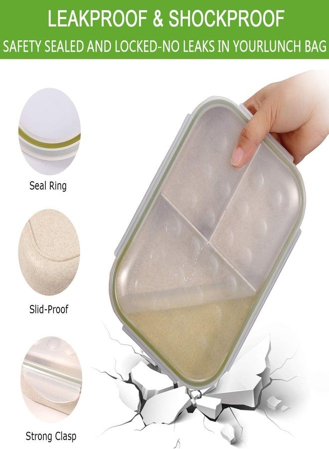 MEVITHS Bento Box for Adults & Kids – 3 Compartment Lunch Box with Leak-Proof Lid – Microwave, Dishwasher & Freezer Safe – Reusable Food Storage Container for School or Work - Image 4