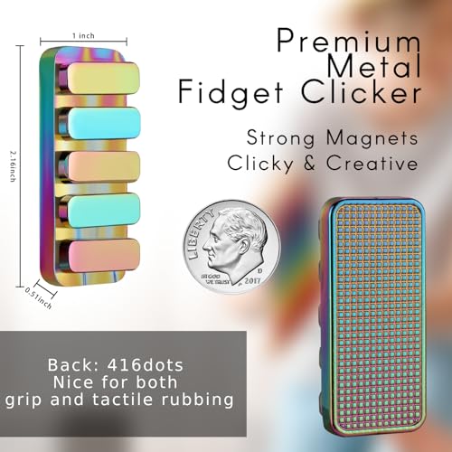MAKWEN Fidget Toys for Adults Creative Magnetic Haptic Fidget Clicker with 3 Noise Levels LoudQuiet EDC Fidgette Toys Adults Office Fidget Toys Relief Stress Anxiety Valentines Day Gifts for Her - Image 5