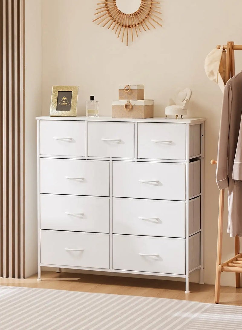 EzzySo Dresser with 9 Drawers Storage Tower Storage Cabinet Bedroom Dresser Wide Storage Chest with Easy Pull Handle  - Image 3