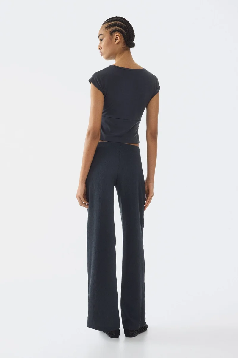 H&M Tie-detail jersey trousers