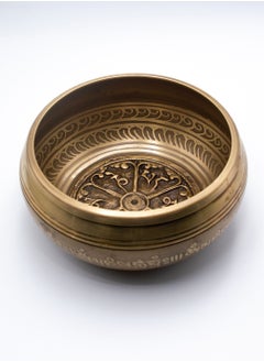 Alpine Crystals UAE Himalayan Singing Bowl from Nepal with Golden Unique Pattern | Enhance Healing, Mindfulness, Meditation, and Yoga Experience | Traditional Wooden Striker Included  - Image 3