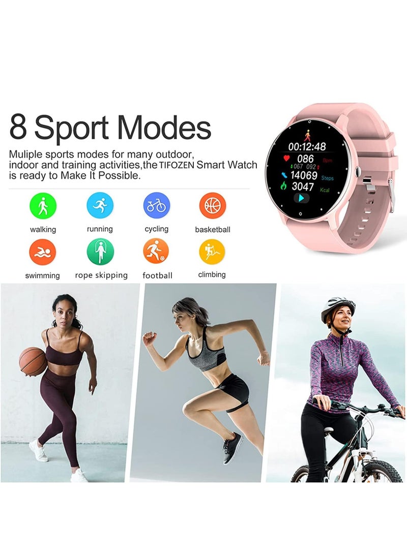 ZL02D Smart Watch, 1.28 Inch Touch Screen Fitness Tracker with Message Reminder, Blood Oxygen, Heart Rate Monitor, Sleep Analysis, Sports Modes for Android iOS