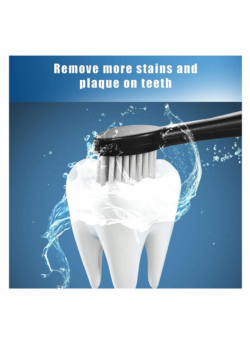 KASTWAVE Sonic Electric Toothbrushes with 2 Minutes Timer Rechargeable Electric Toothbrush Oral Care Whitening Toothbrush for Adults and Kids 8 Pieces Replacement Brush Heads Pink and Black - Image 3