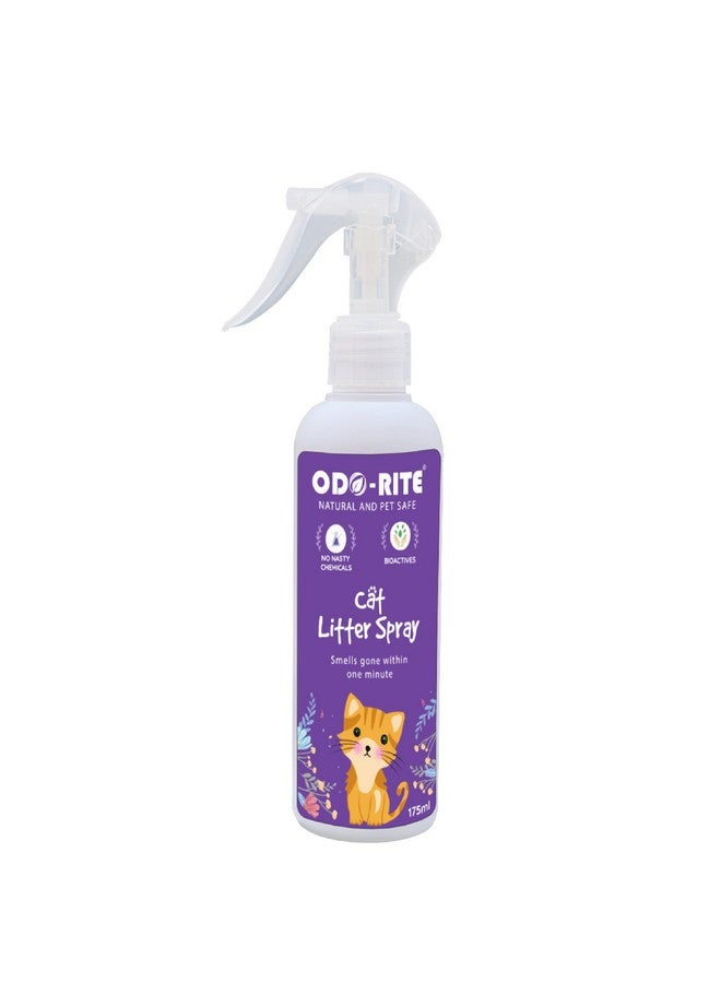 odo-rite ODO-RITE Cat Litter Spray, Odour Eliminator (175 ml) Removes Smell from Litter Box,Silky Fresh  - Image 1