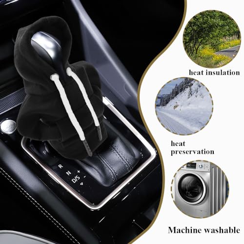 Kutyun Gear Shift Hoodie, Universal Car Shift Knob Cover, Automotive Interior Cute Gadgets, Car Accessories and Decorations Mini Hoodie for Car Shifter - Image 3