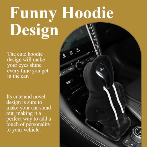 Kutyun Gear Shift Hoodie, Universal Car Shift Knob Cover, Automotive Interior Cute Gadgets, Car Accessories and Decorations Mini Hoodie for Car Shifter - Image 4