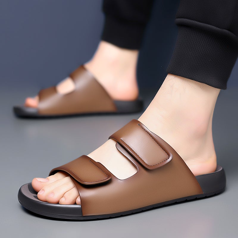 Slippers Men'S Summer Outfit Casual Boys High-End Soft-Soled Men'S Vietnamese Beach Leather Sandals - Image 4
