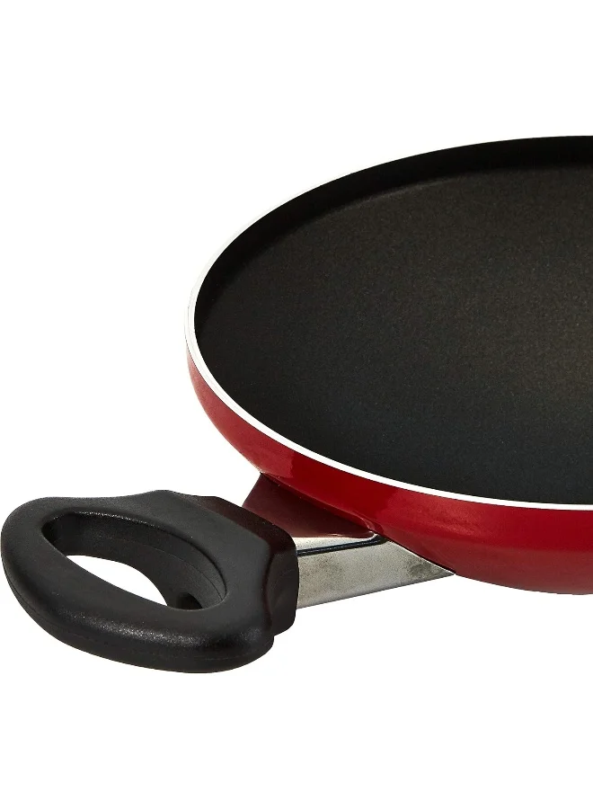 Prestige Prestige Stainless Steel 20 CM Appachatti | Non-Stick Coating | Metal Spoon Friendly |Comfort Grip Side Handles- PR15852- Red Red 20cm