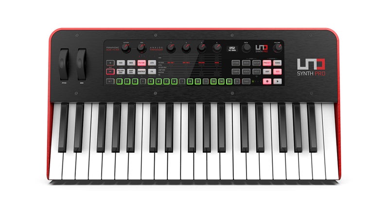 IK Multimedia UNO Synth Pro 3 oscillator monophonic analog synthesizer 37-key synth weighted FATAR keybed, multi-mode filter, arpeggiator, 64-step sequencer, audio input, full USB, MIDI, CV controls - Image 1