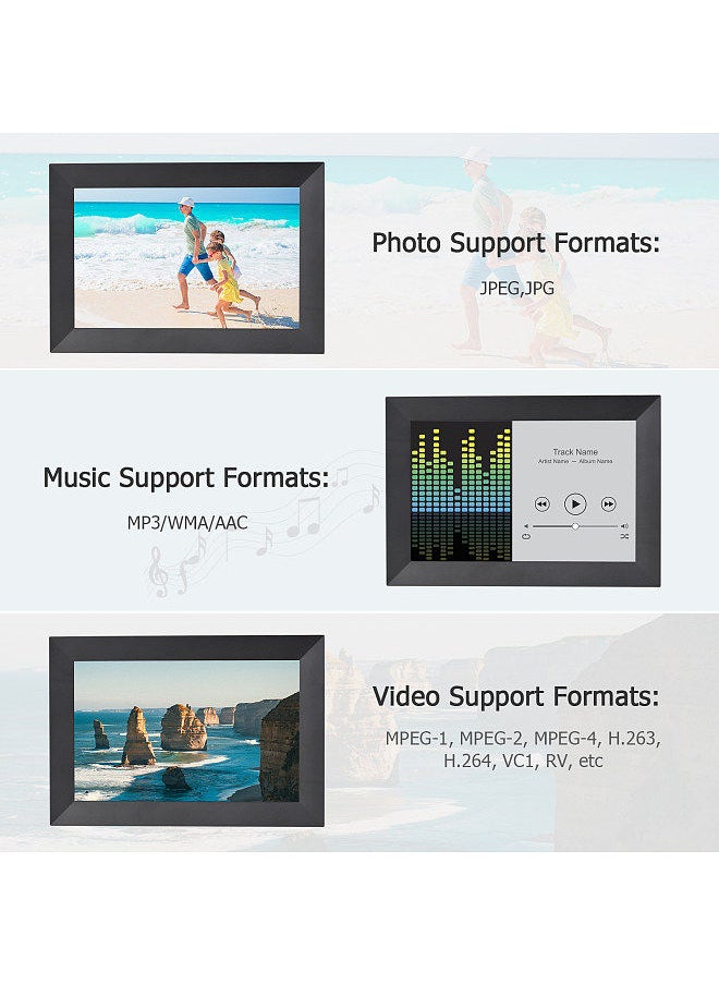 ANDOER - Andoer 8 Inch Smart WiFi Photo Frame Digital Picture Frame Photo Album IPS Touch-screen 1280*800 Photo 1080P Video 16GB Storage Auto Rotation Photo Sharing via APP - Image 1