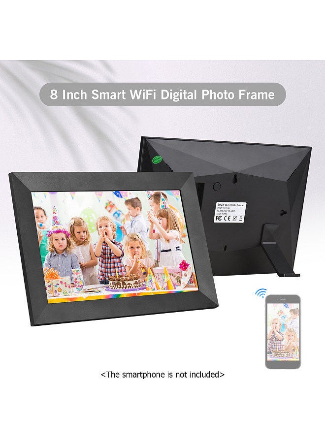 ANDOER - Andoer 8 Inch Smart WiFi Photo Frame Digital Picture Frame Photo Album IPS Touch-screen 1280*800 Photo 1080P Video 16GB Storage Auto Rotation Photo Sharing via APP - Image 1