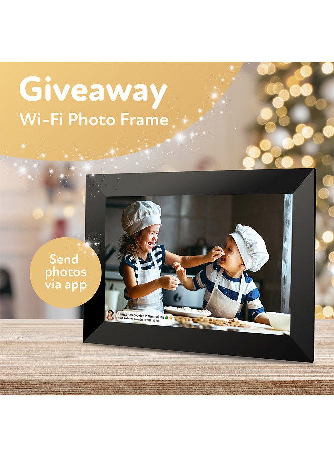 ANDOER - Andoer 8 Inch Smart WiFi Photo Frame Digital Picture Frame Photo Album IPS Touch-screen 1280*800 Photo 1080P Video 16GB Storage Auto Rotation Photo Sharing via APP - Image 1