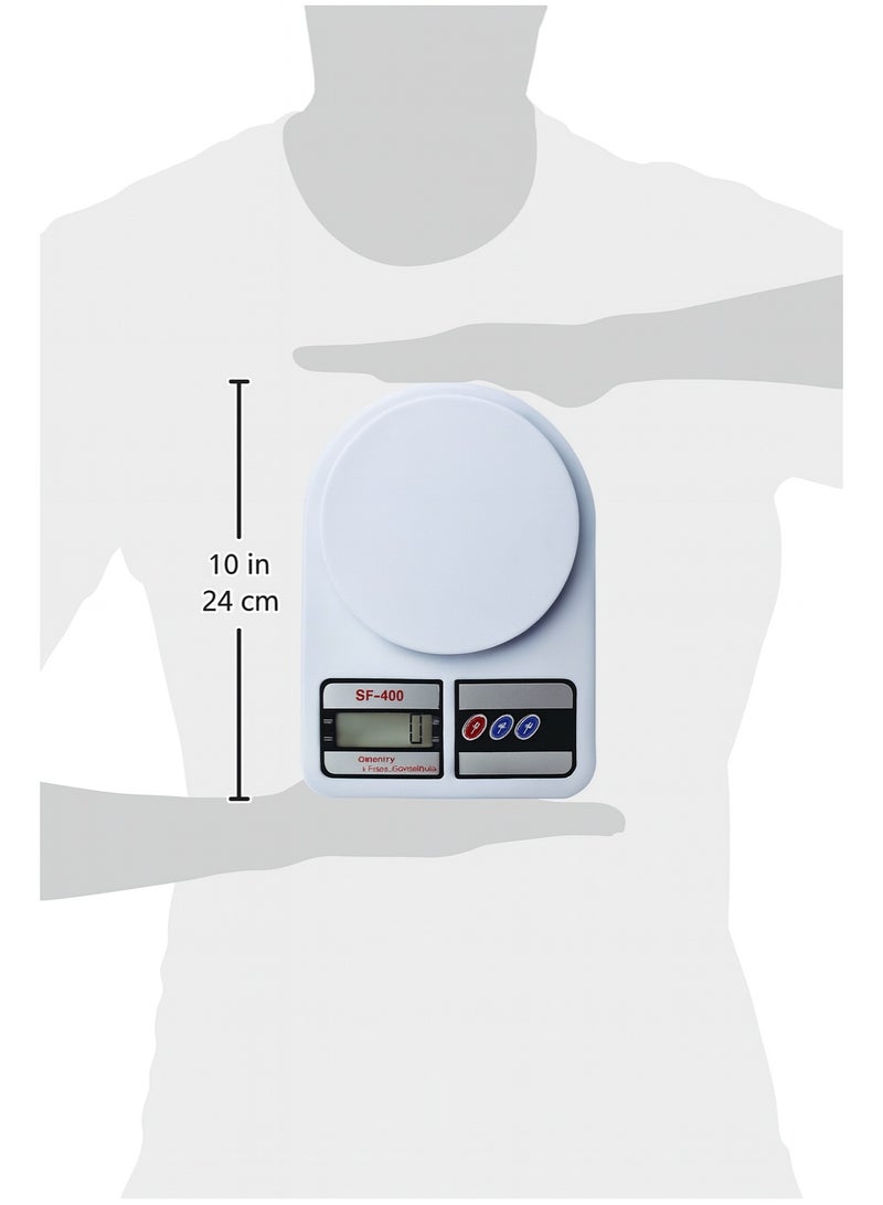 SCALE Digital Kitchen Scale SF-400 – 10kg Capacity | LCD Display | Tare & Unit Conversion | Food & Baking Scale - Image 2