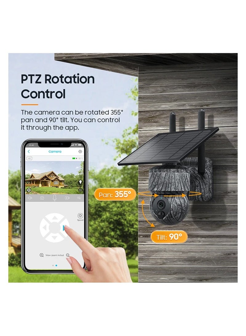 AROAQ Camouflage Solar Camera Night Vision HD Low Power Outdoor Waterproof 4G Surveillance Camera Wholesale - Image 2