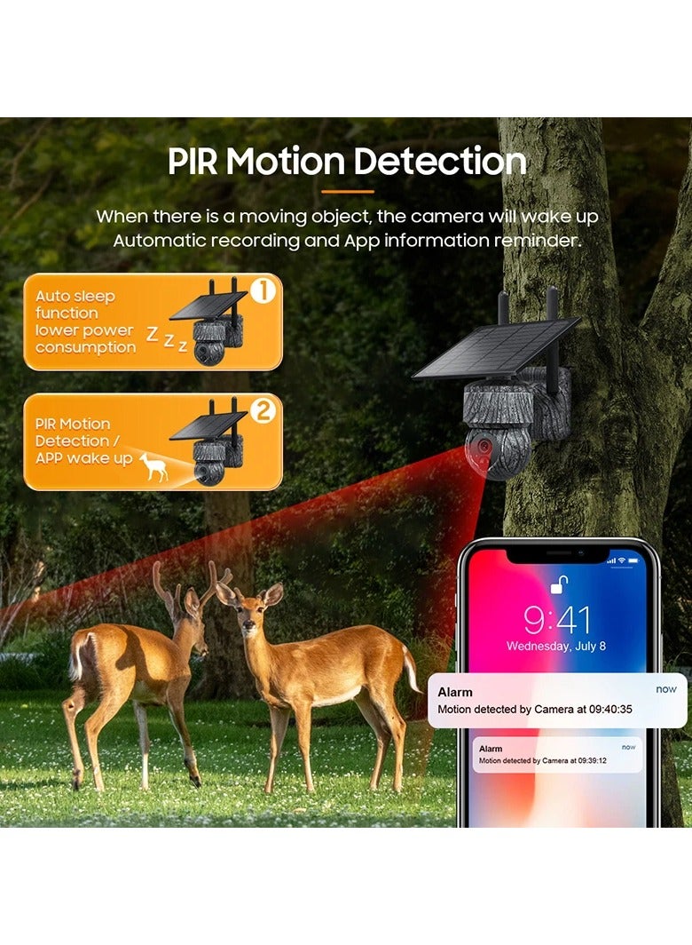 AROAQ Camouflage Solar Camera Night Vision HD Low Power Outdoor Waterproof 4G Surveillance Camera Wholesale - Image 4